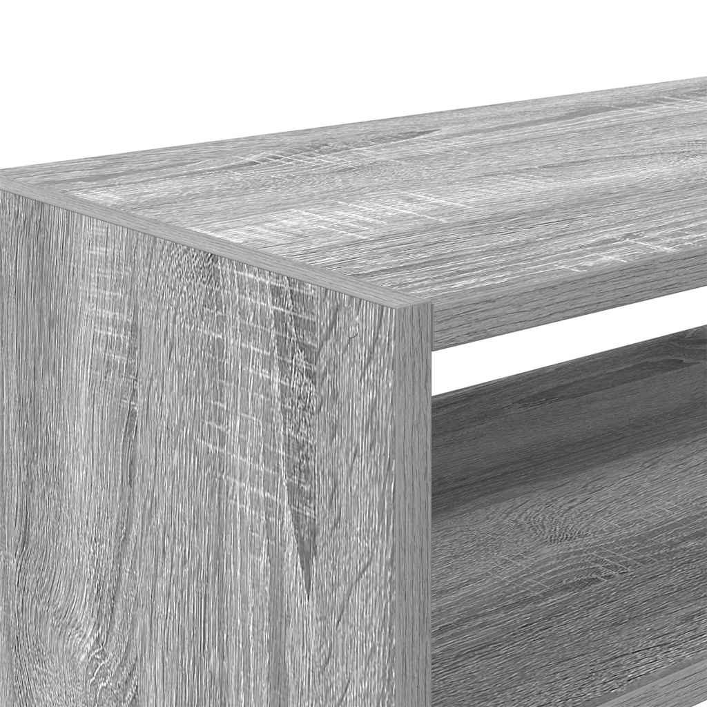 vidaXL Schoenenrekken 2 st stapelbaar 60x30x30,5 cm grijs sonoma eiken