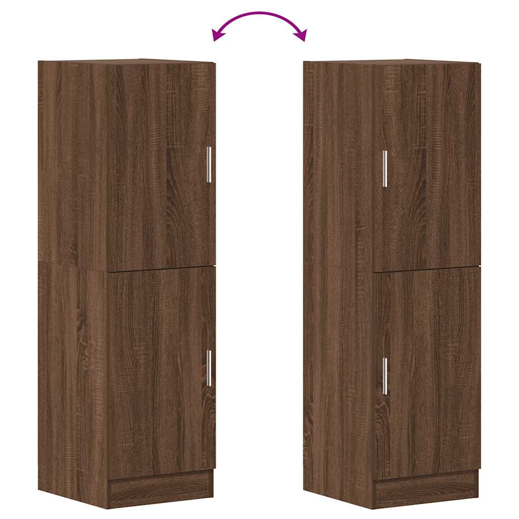 vidaXL Keukenkast 38x41,5x131,5 cm bewerkt hout bruin eikenkleurig