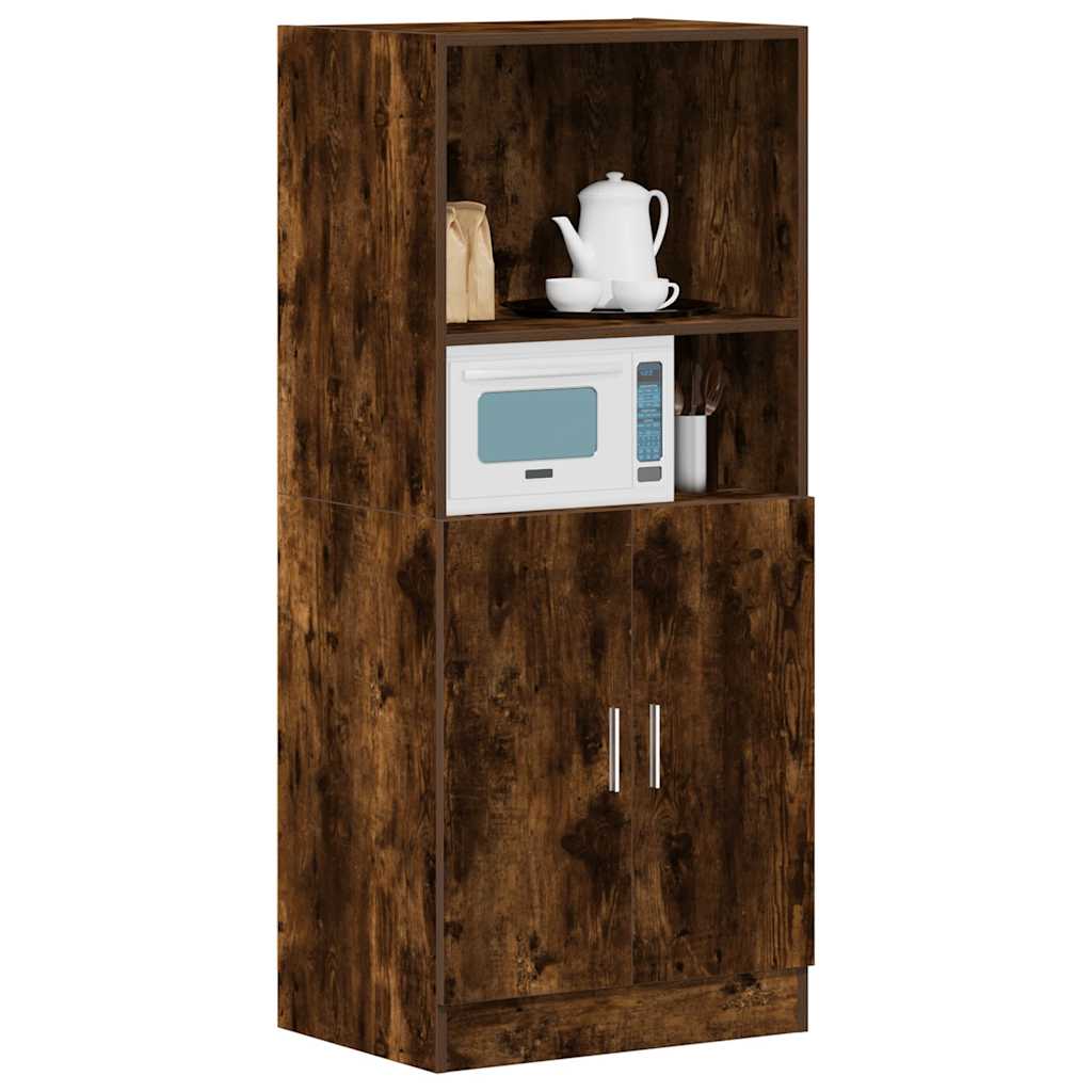 vidaXL Keukenkast 57x41,5x131,5 cm bewerkt hout gerookt eikenkleurig