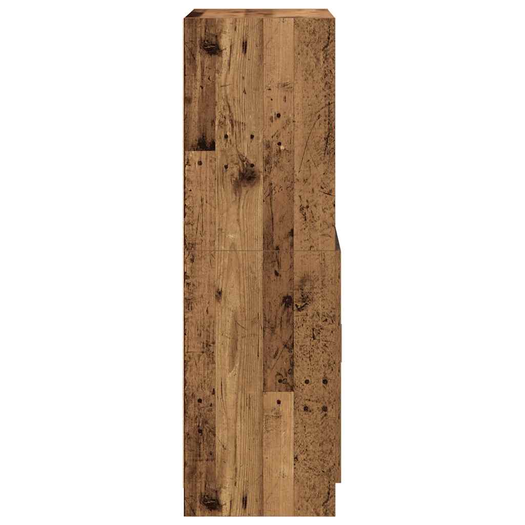 vidaXL Keukenkast 57x41,5x131,5 cm bewerkt hout oud houtkleurig