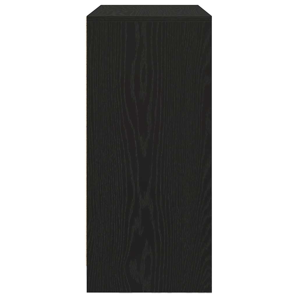 vidaXL Dressoir met lade 80x34x76 cm spaanplaat zwart eikenkleurig