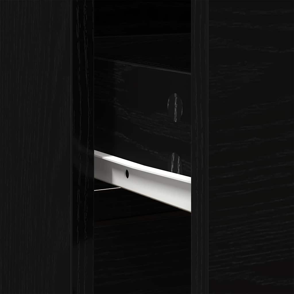 vidaXL Dressoir met lade 80x34x76 cm spaanplaat zwart eikenkleurig