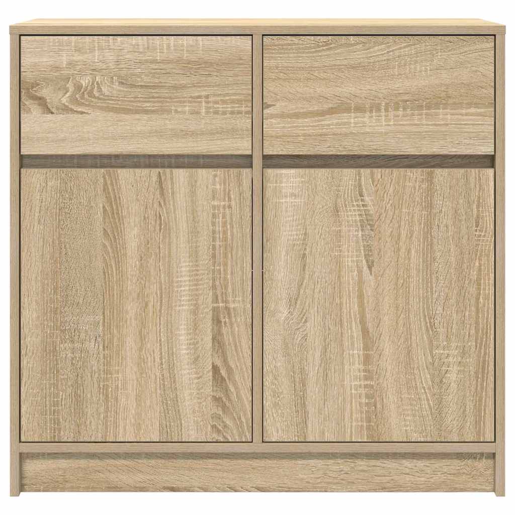 vidaXL Dressoir met lade 80x34x76 cm spaanplaat sonoma eikenkleurig