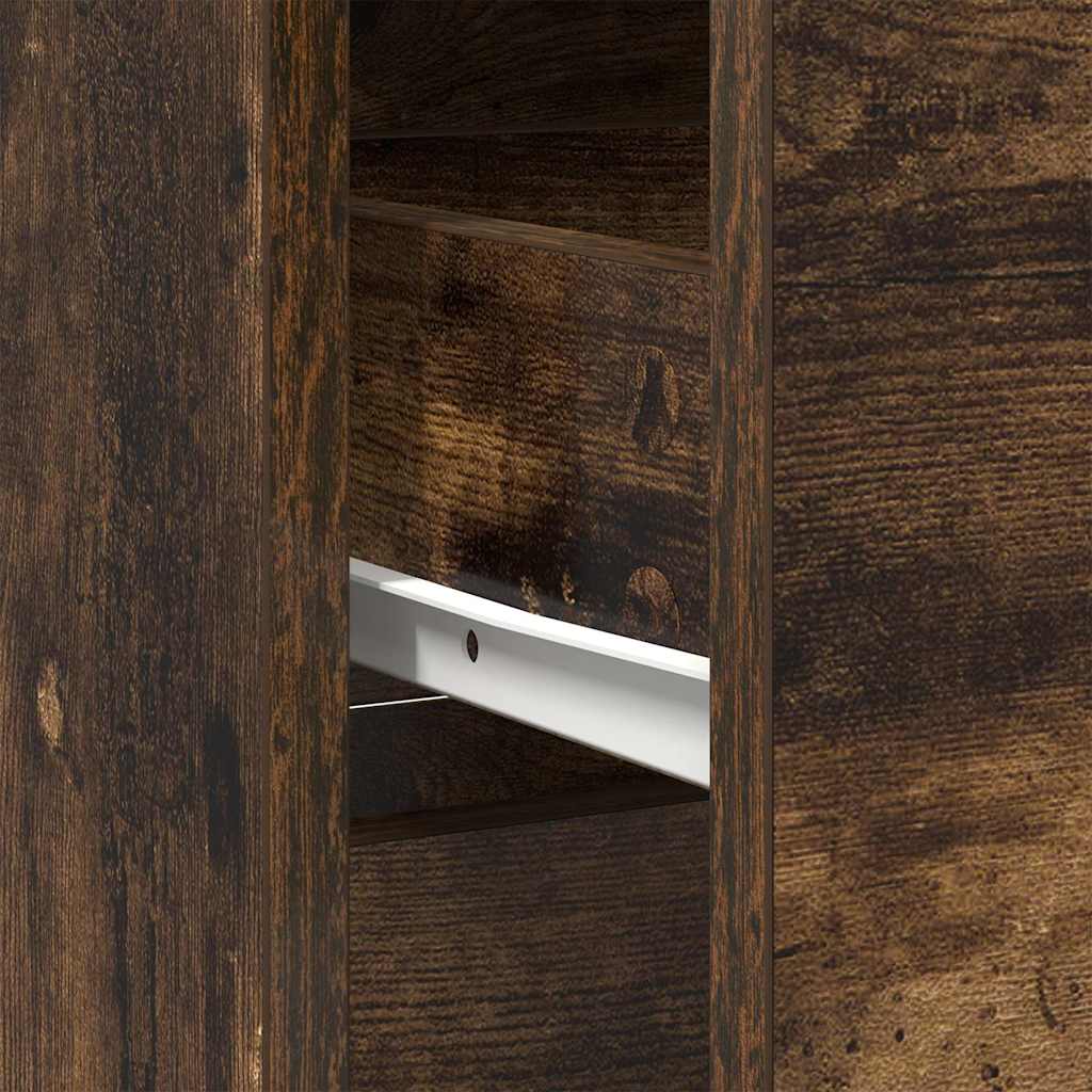 vidaXL Dressoir met lade 80x34x76 cm spaanplaat gerookt eikenkleurig