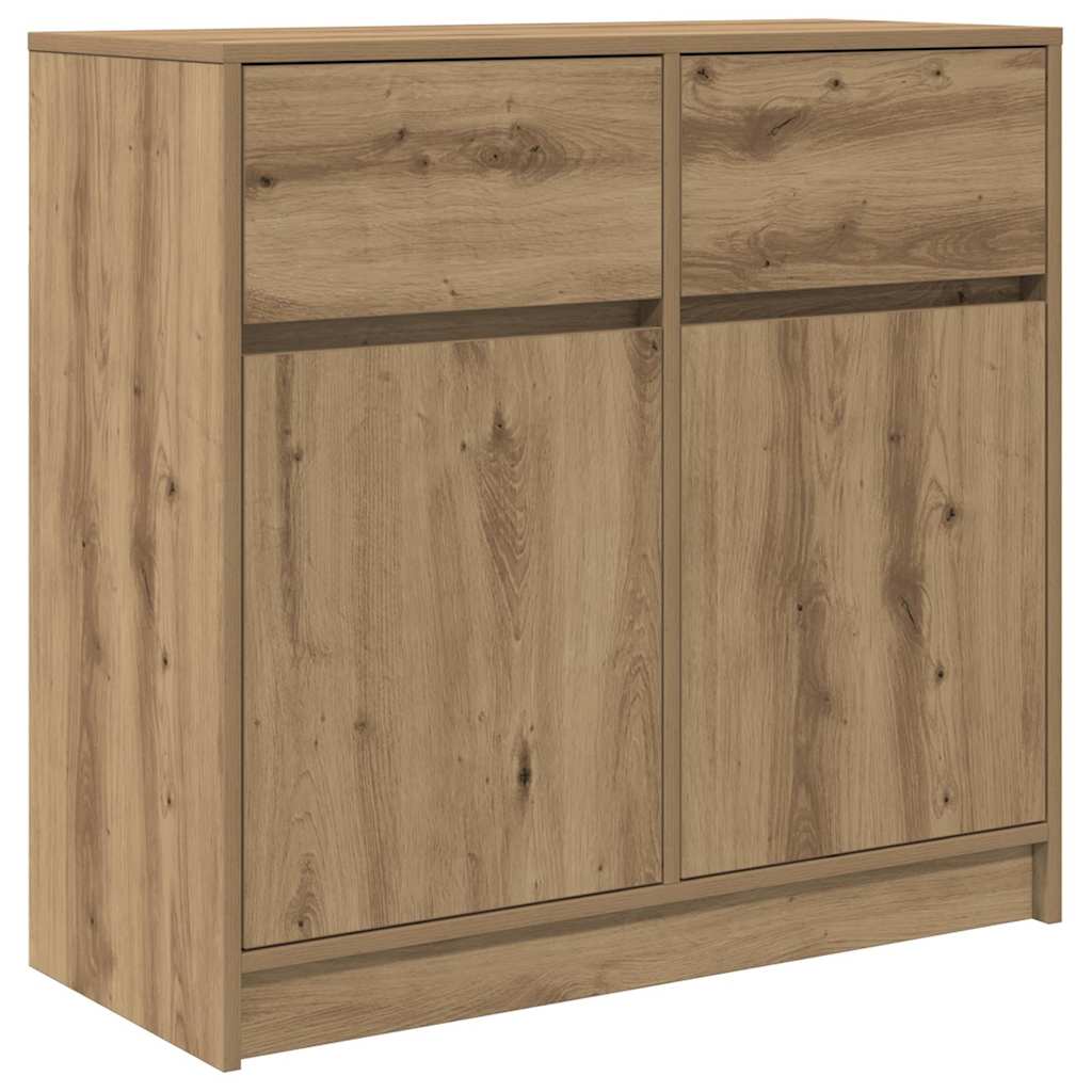 vidaXL Dressoir lade 80x34x76 cm spaanplaat artisanaal eikenkleurig