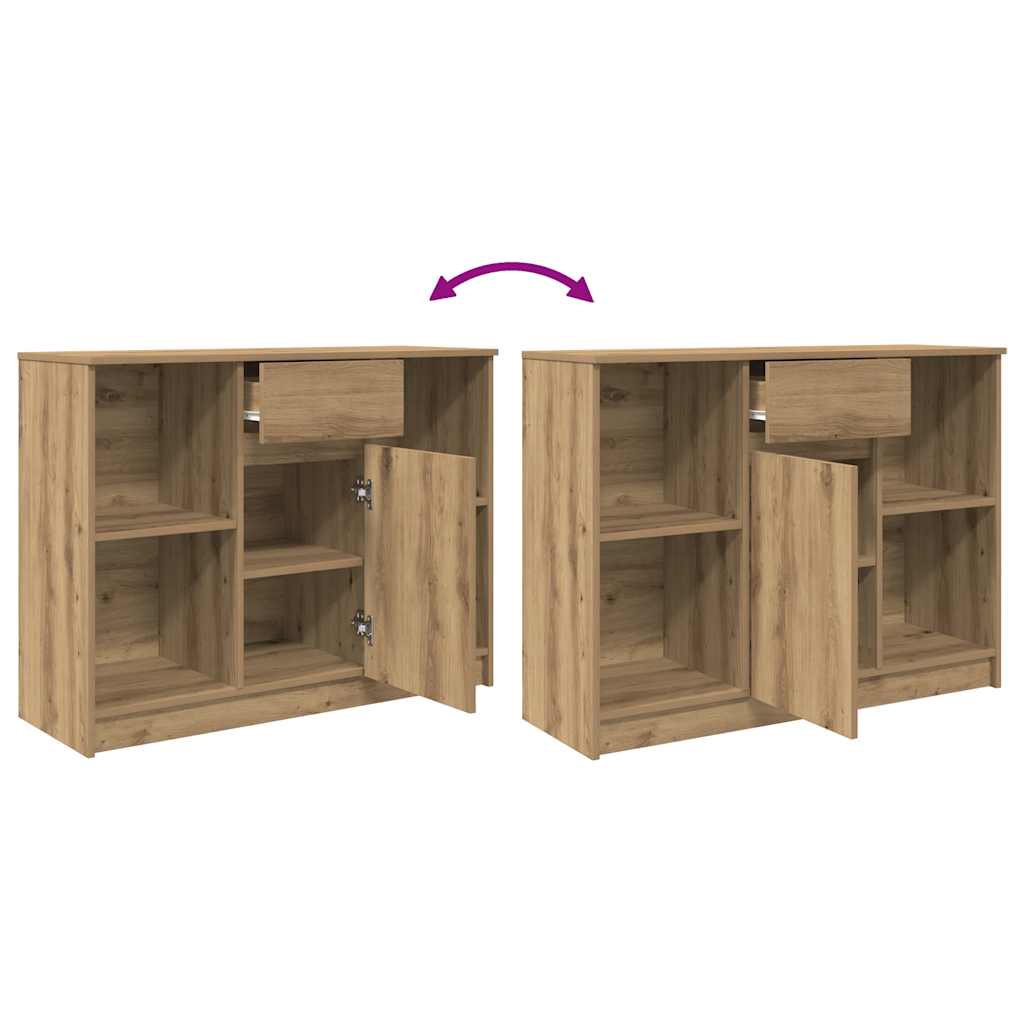 vidaXL Dressoir lade 101x35x76 cm spaanplaat artisanaal eikenkleurig