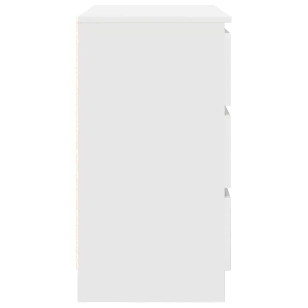 vidaXL Dressoir met lade 71x35x65 cm spaanplaat wit