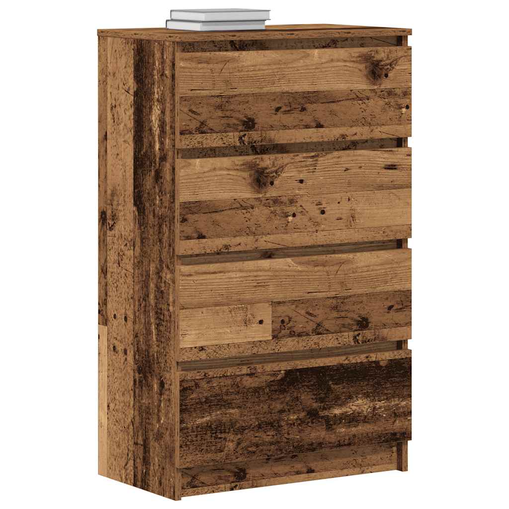 vidaXL Dressoir 60x35x98,5 cm spaanplaat oud hout