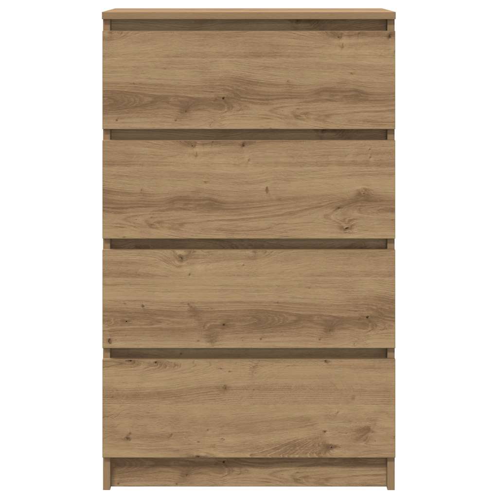 vidaXL Dressoir 60x35x98,5 cm bewerkt hout artisanaal eikenkleur
