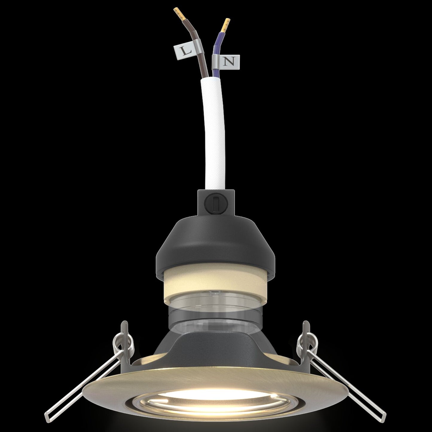 vidaXL Lampen Set van 24 Messing 9 cm Messing Inbouwlampen Ronde