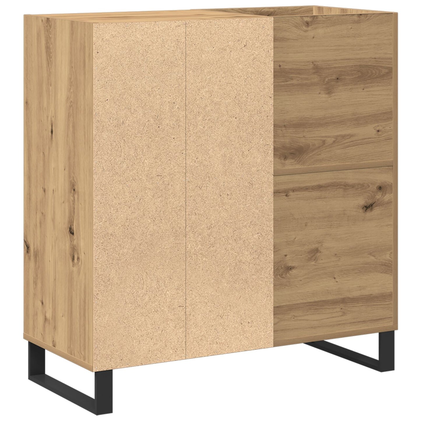vidaXL Platenkast Oude Hout 84,5x38x90 cm Geengineerd hout