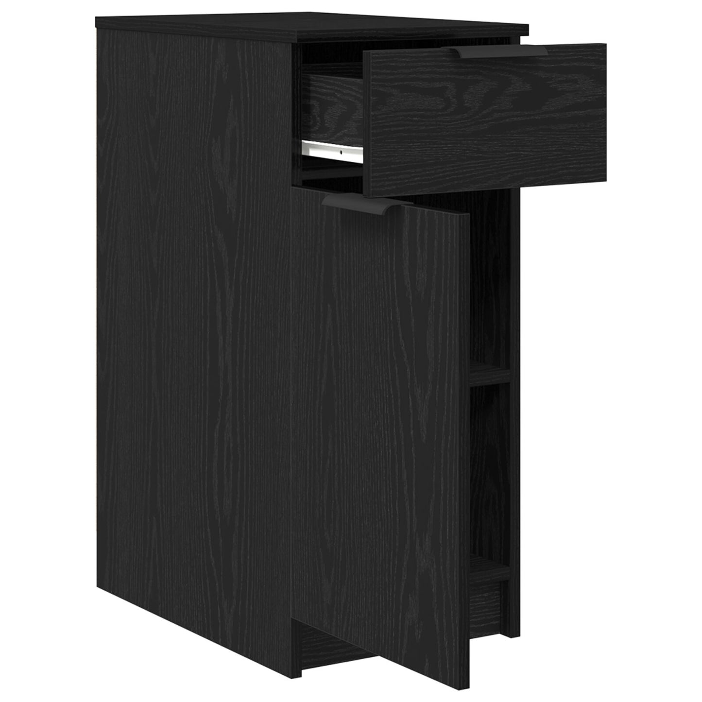 vidaXL Bureau Kast in Zwart Eiken - 33x50x75 cm - Gemaakt van Engineered Hout