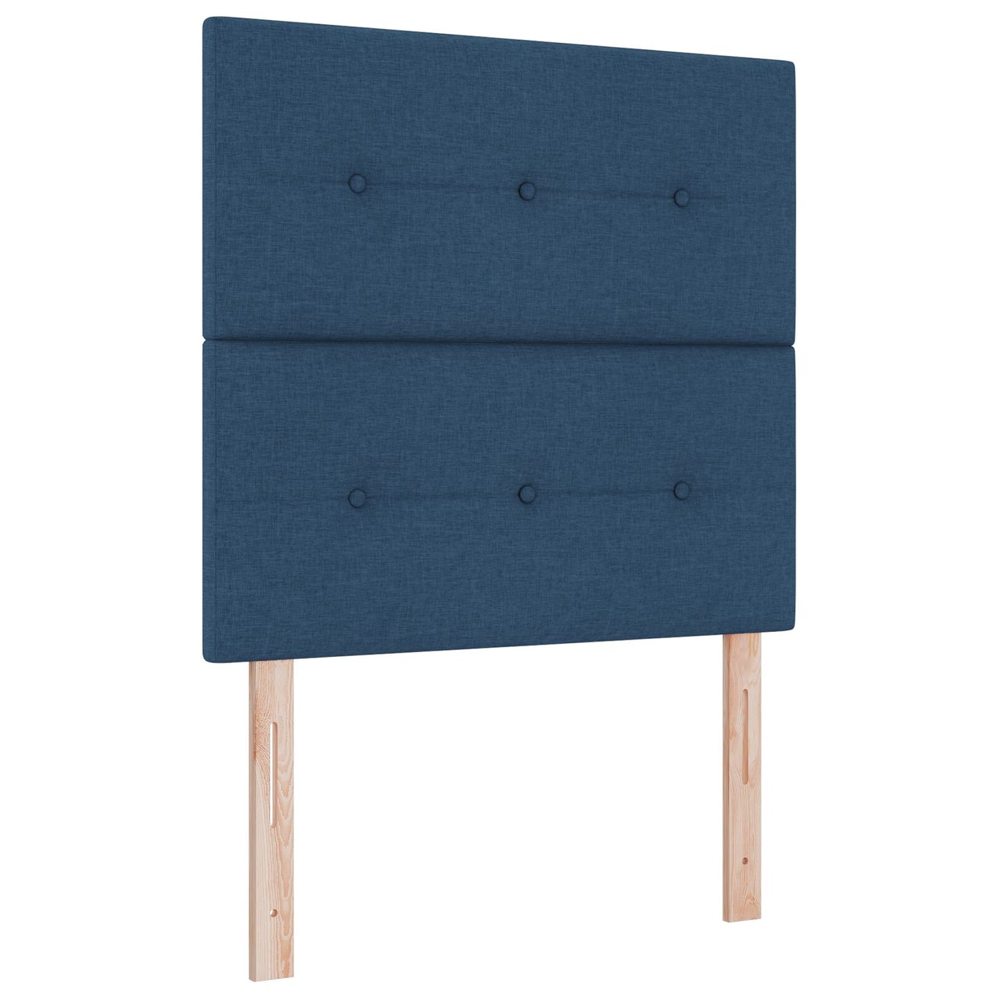 vidaXL Boxspring Bed met Matras Blauw 90x200 cm Stof