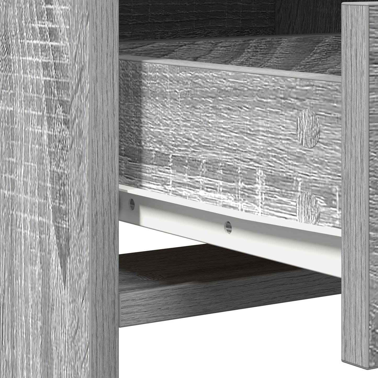 vidaXL 2-delige Kaptafel Set met LED Grijs Sonoma Hout