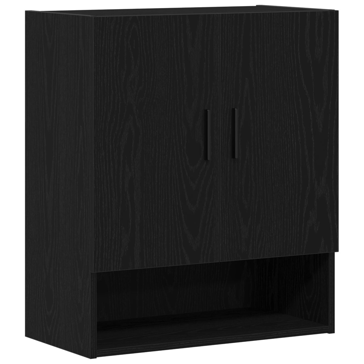 vidaXL Wandkast Zwart Eiken 60x31x70 cm Gemaakt van Hout