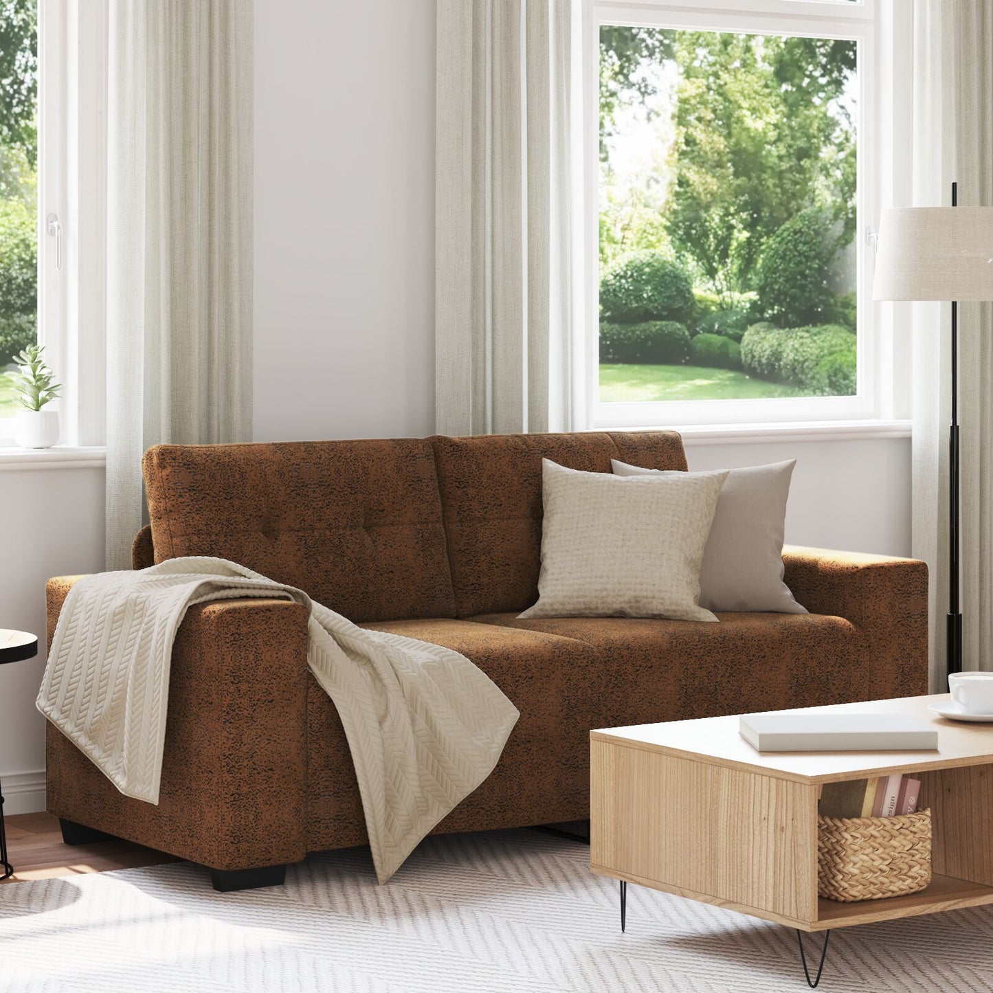 vidaXL Loveseat Sofa Bruin 140 cm Faux Leer