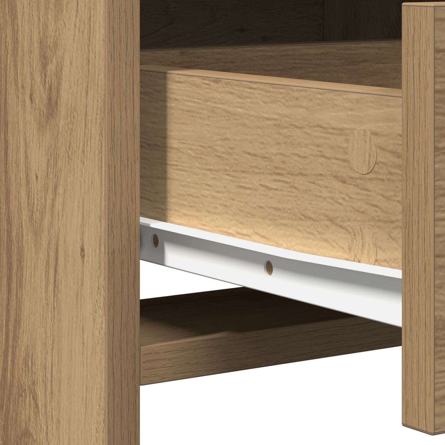 vidaXL 2-delige kaptafelset met LED Artisan Eiken Engineered Wood