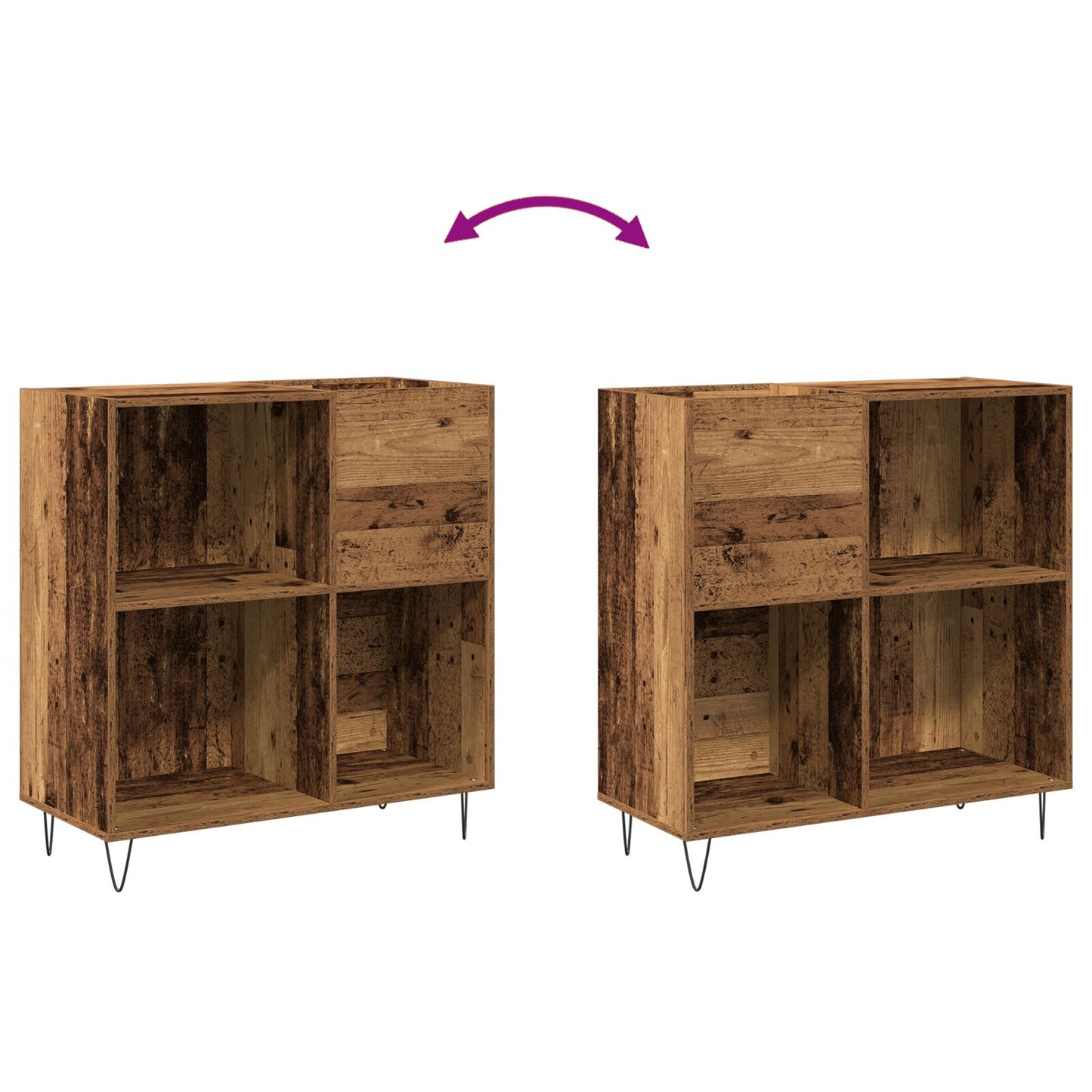 vidaXL Media Kast Artisan Eiken 84.5x38x90 cm Bewerkt Hout