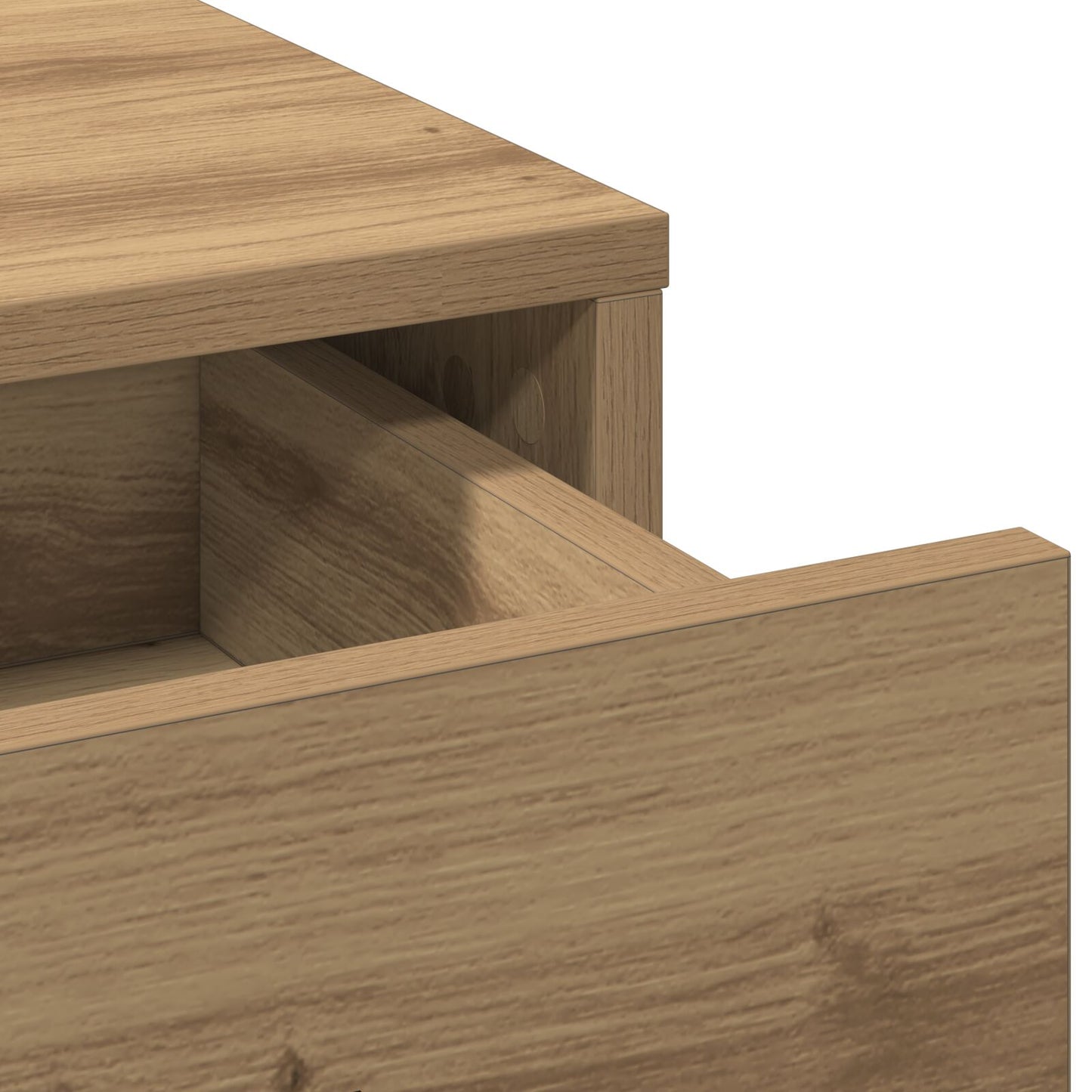 vidaXL 2-delige kaptafelset met LED Artisan Eiken Engineered Wood