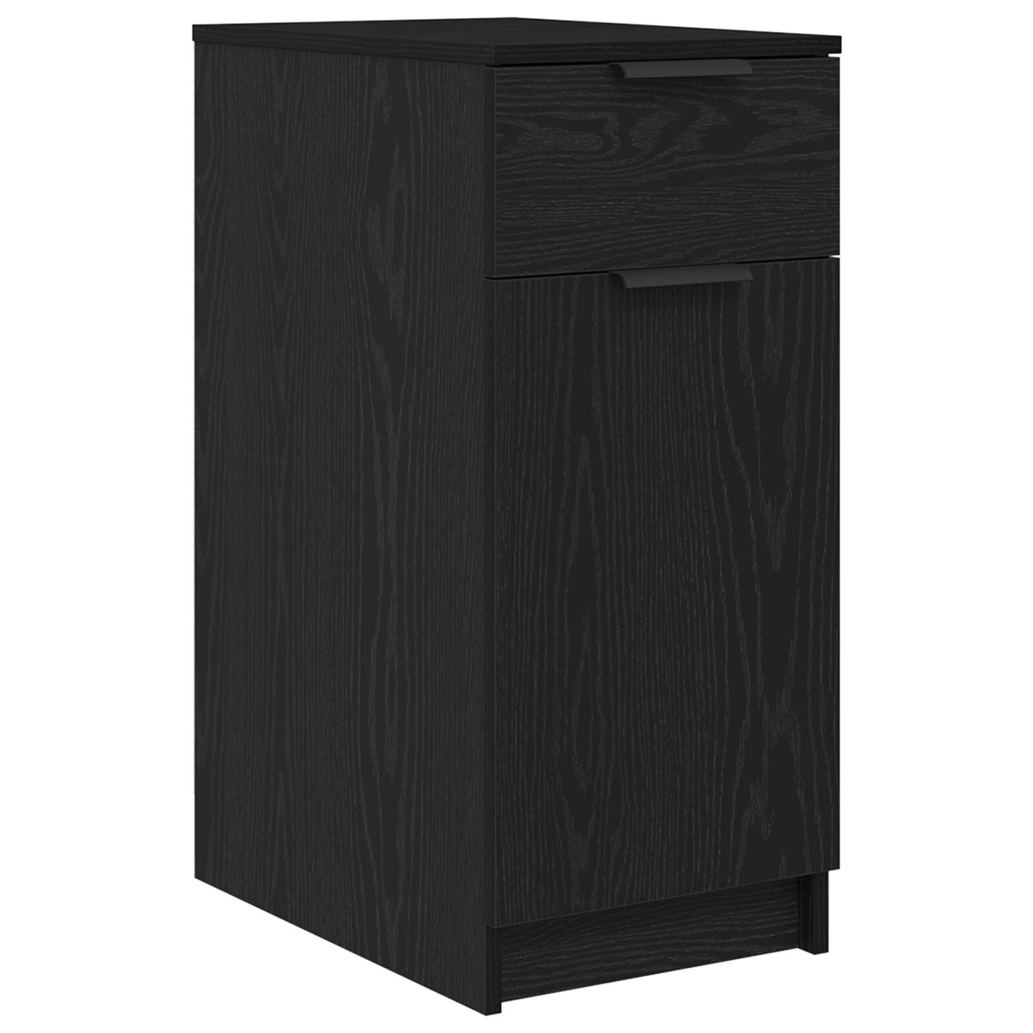vidaXL Bureau Kast in Zwart Eiken - 33x50x75 cm - Gemaakt van Engineered Hout