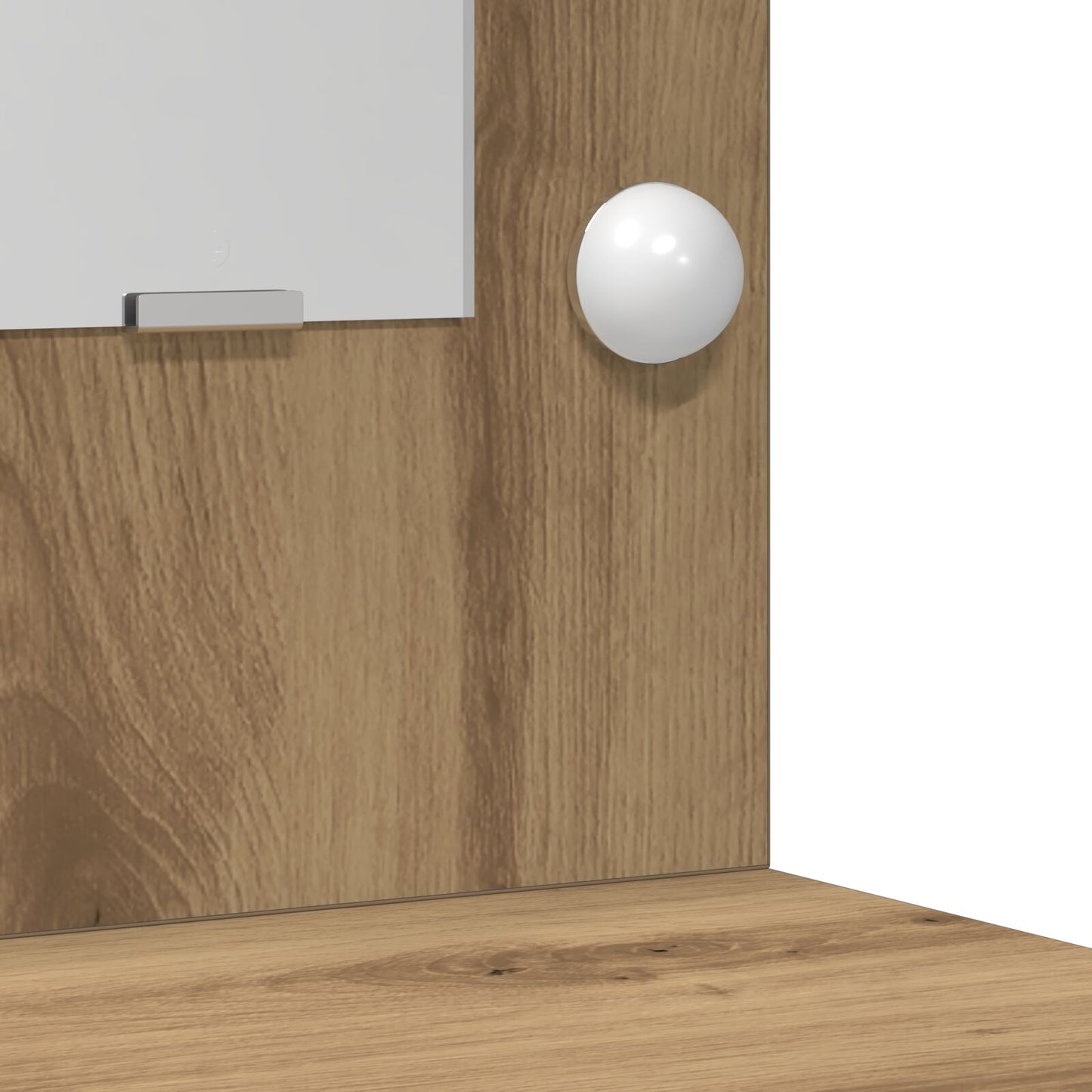 vidaXL 2-delige kaptafelset met LED Artisan Eiken Engineered Wood