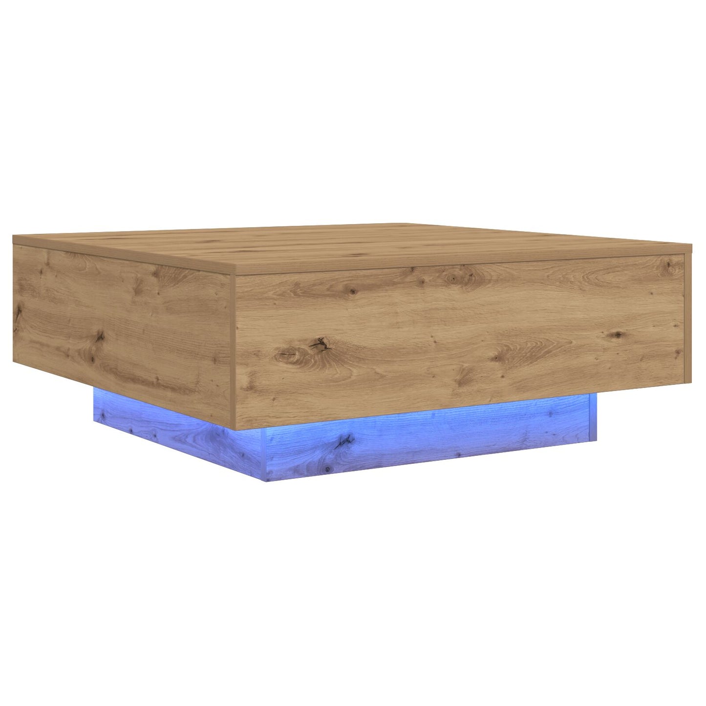 vidaXL Salontafel met LED-Lampen Artisan Eik 80x80x31 cm