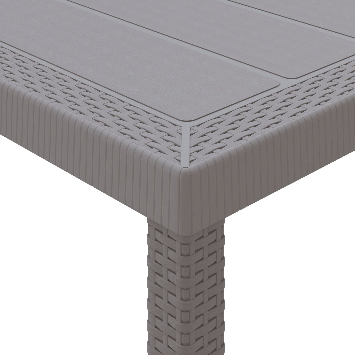 vidaXL 7-delige Tuin Dinerset met Kussens Lichtgrijs Poly Rattan