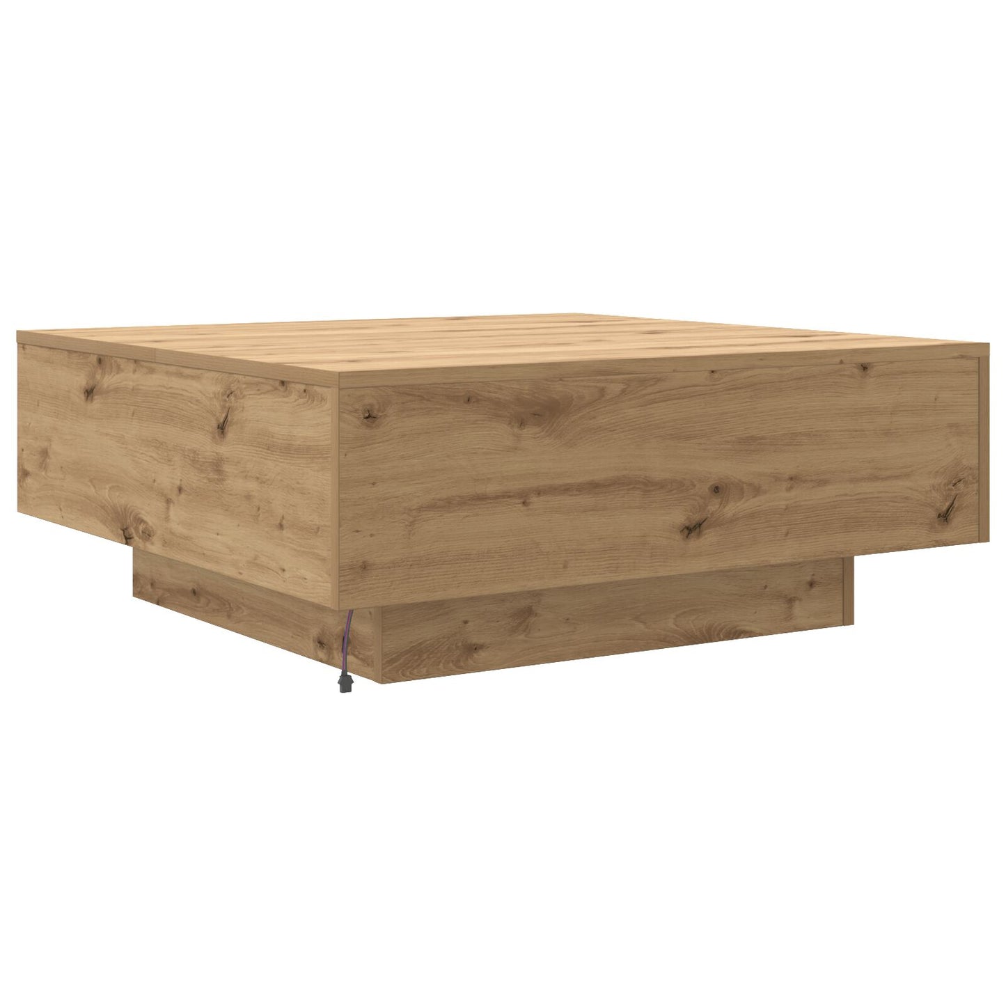 vidaXL Salontafel met LED-Lampen Artisan Eik 80x80x31 cm