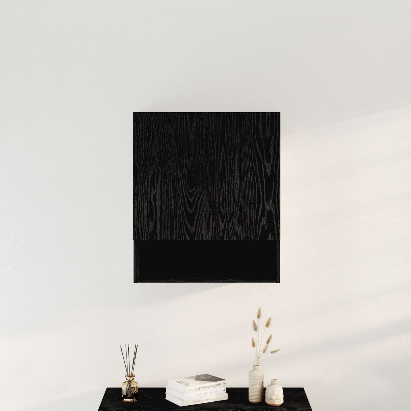 vidaXL Wandkast Zwart Eiken 60x31x70 cm Gemaakt van Hout