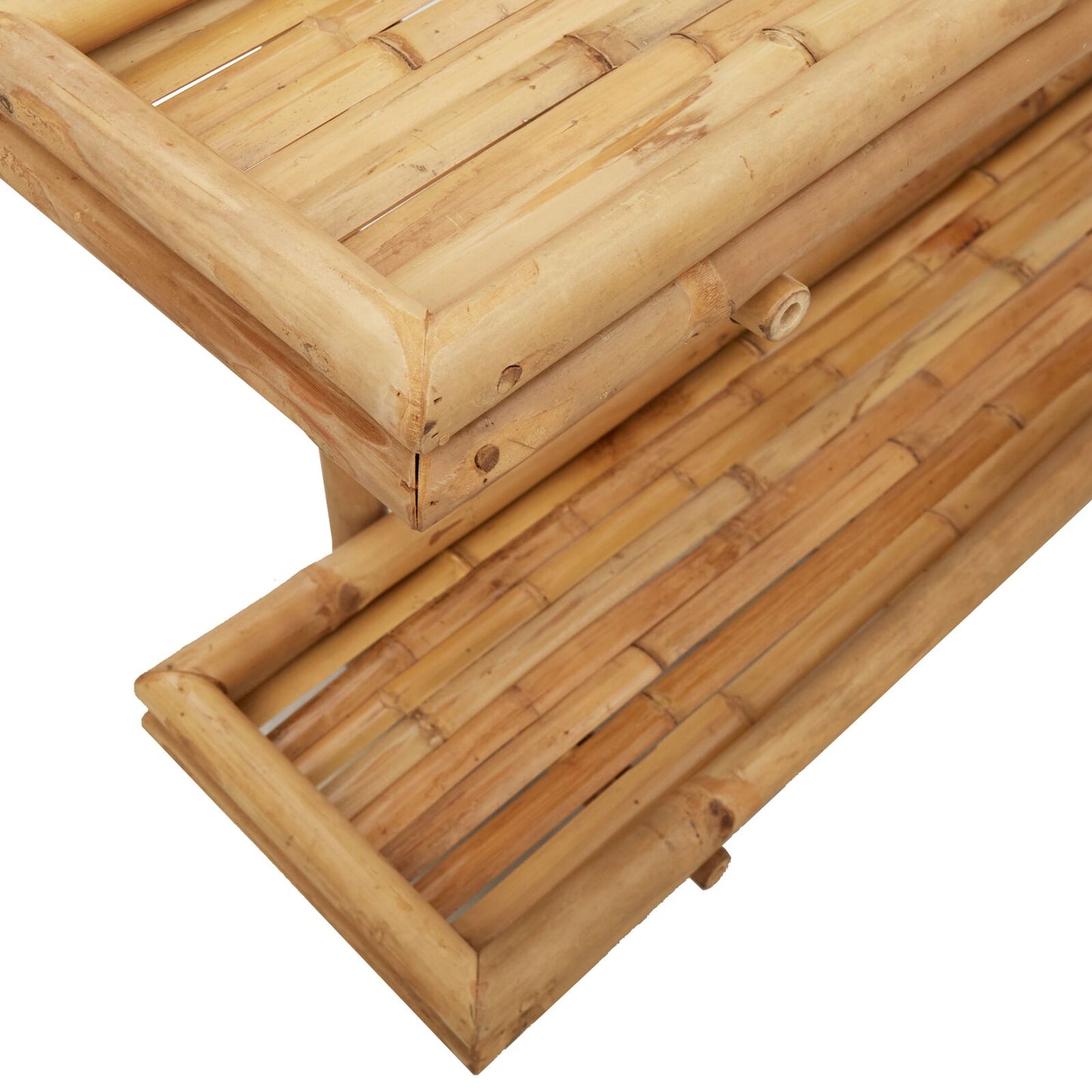 vidaXL Wandplank 2-Tier 100x26x60 cm Bamboe