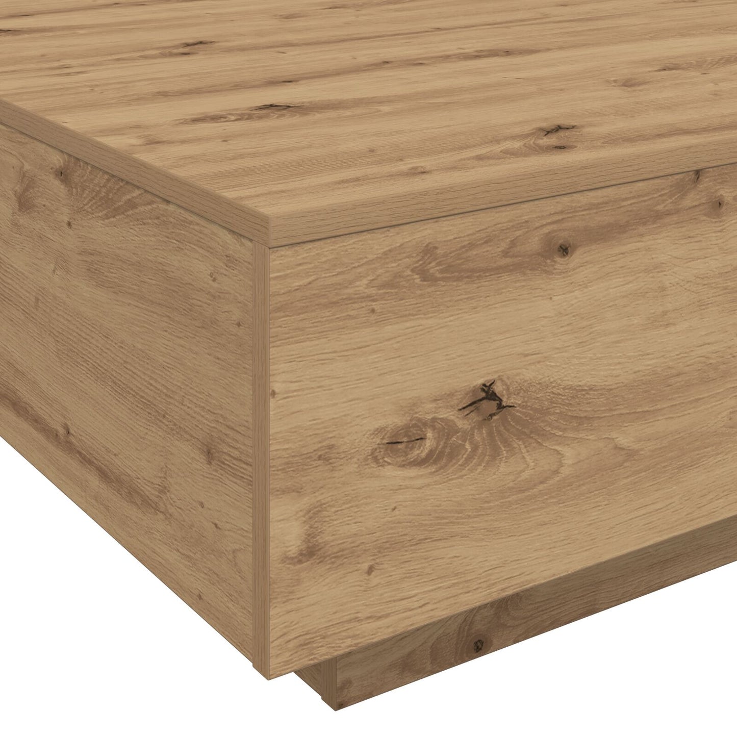vidaXL Salontafel met LED-Lampen Artisan Eik 80x80x31 cm