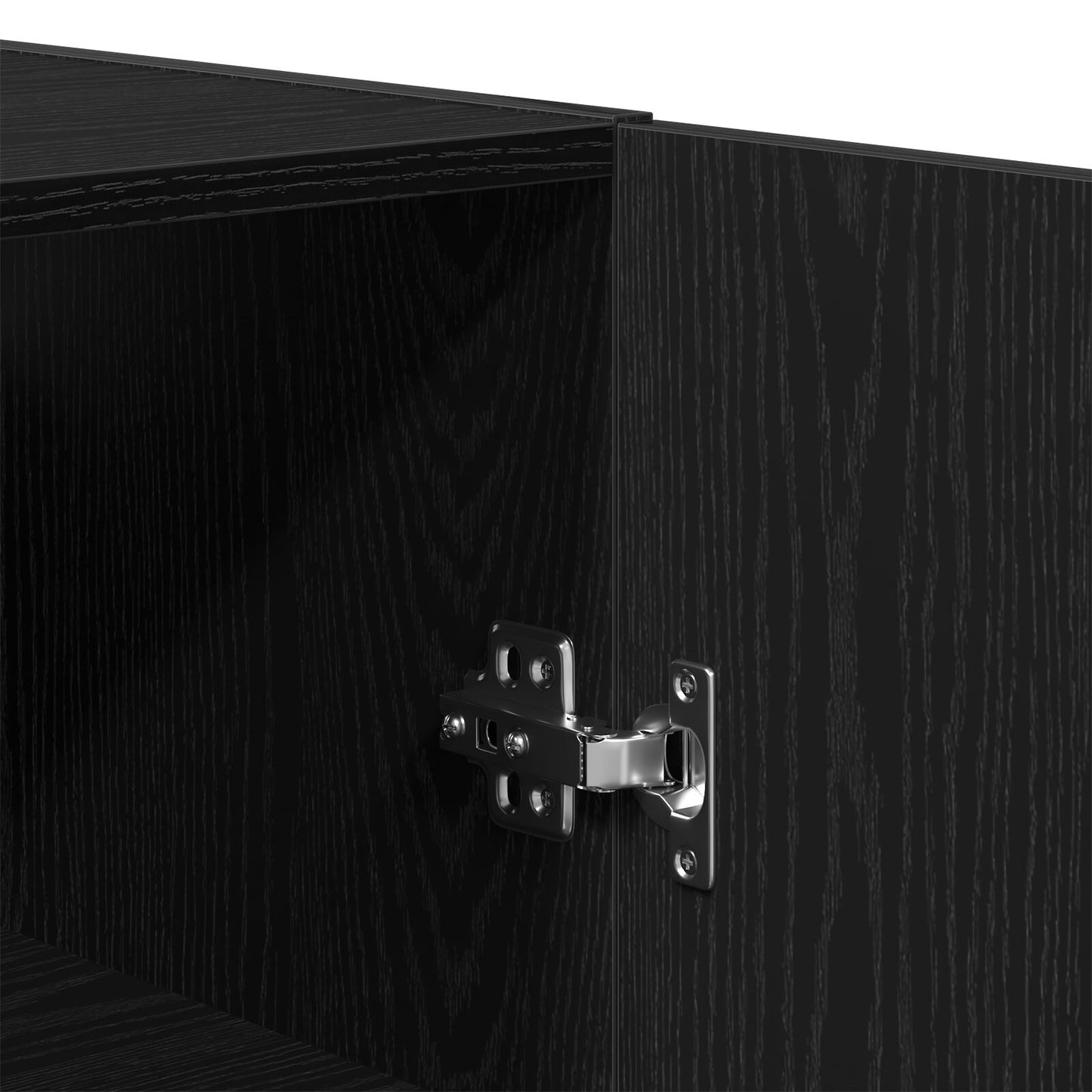 vidaXL Wandkast Zwart Eiken 60x31x70 cm Gemaakt van Hout