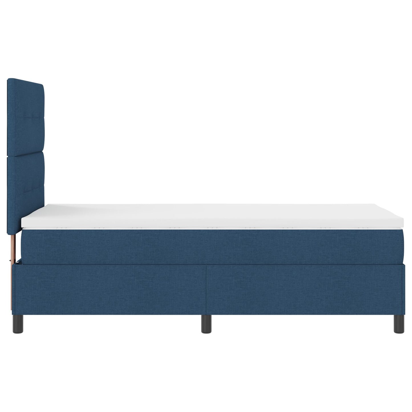 vidaXL Boxspring Bed met Matras Blauw 90x200 cm Stof
