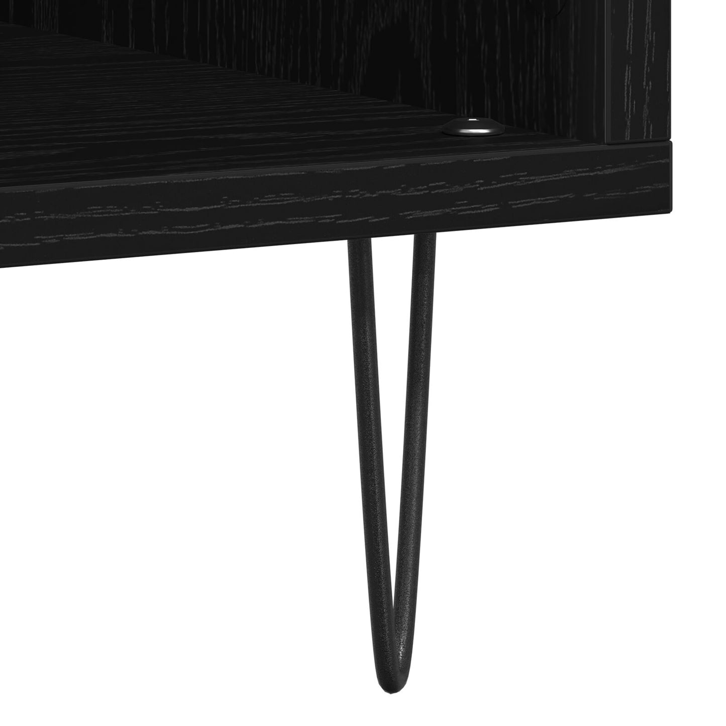 vidaXL Recordkast Zwart Eiken 84.5x38x90 cm Verwerkt Hout
