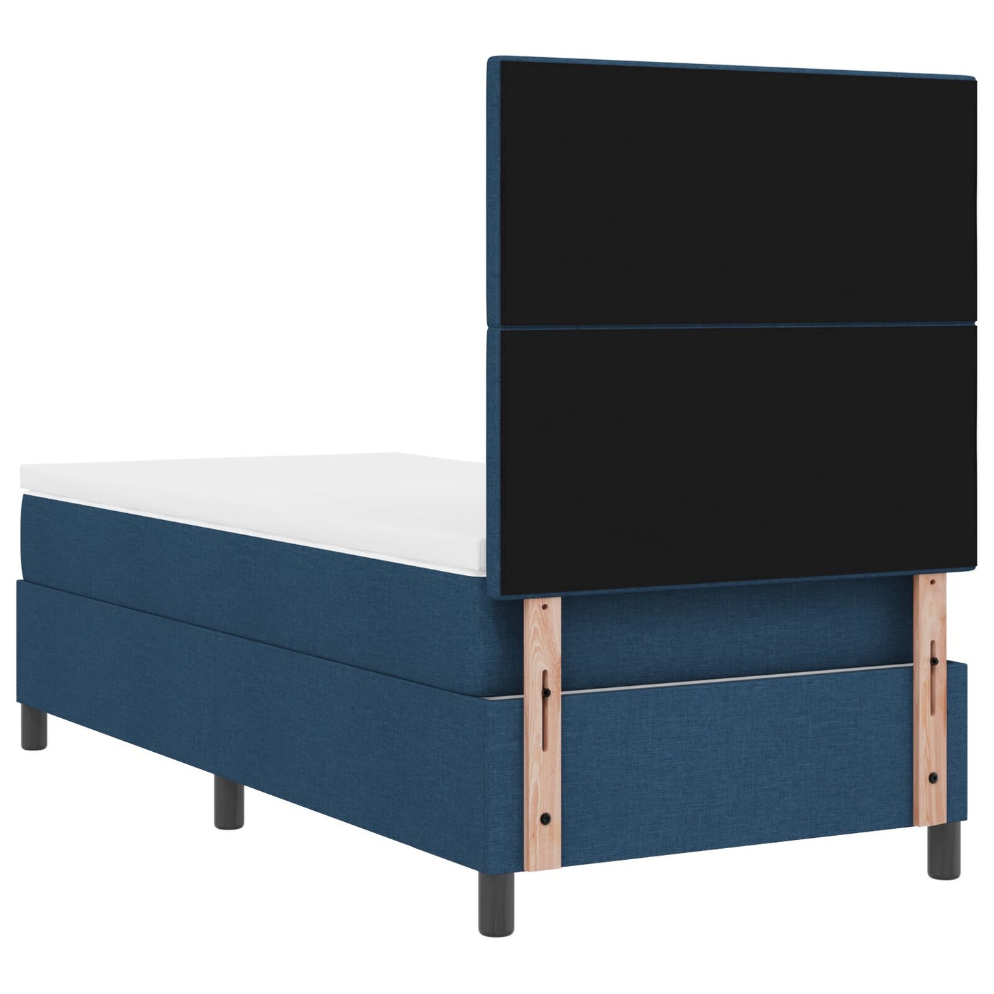 vidaXL Boxspring Bed met Matras Blauw 90x200 cm Stof