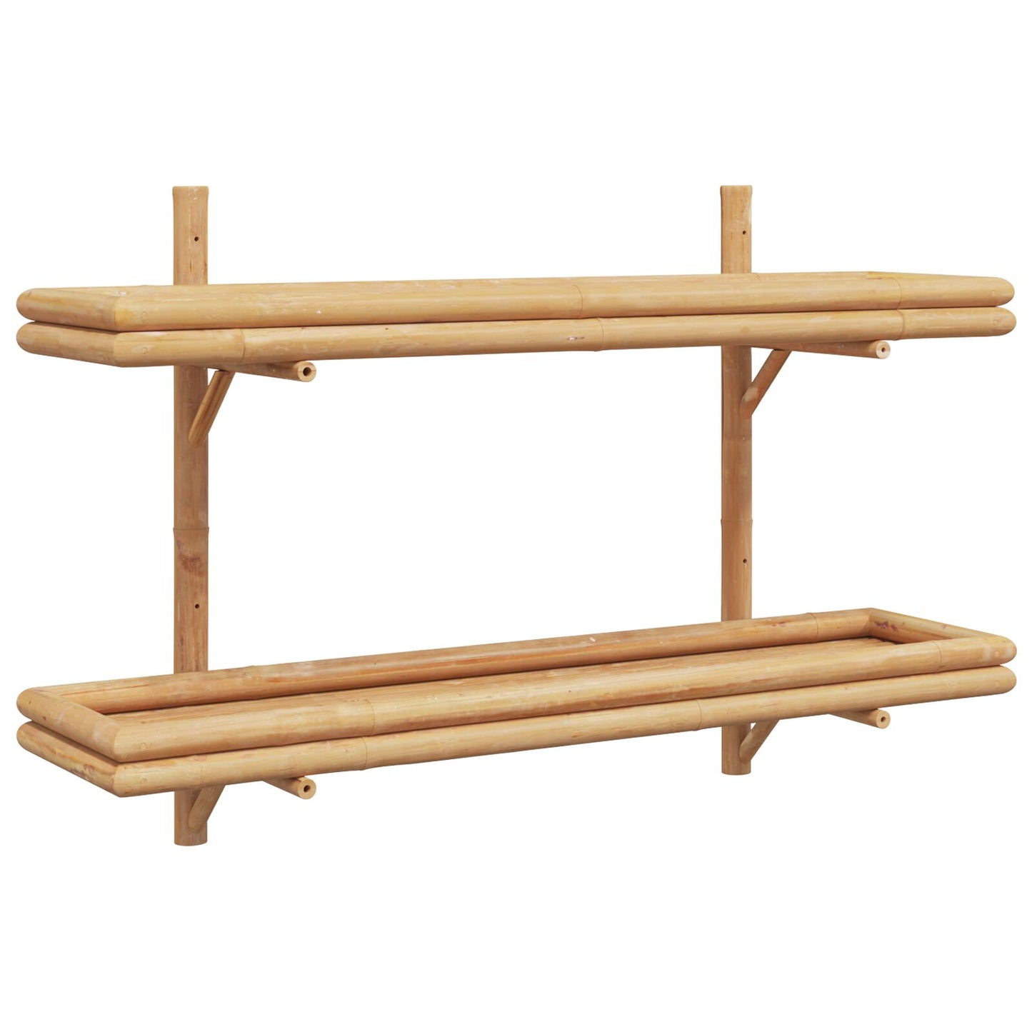 vidaXL Wandplank 2-Tier 100x26x60 cm Bamboe