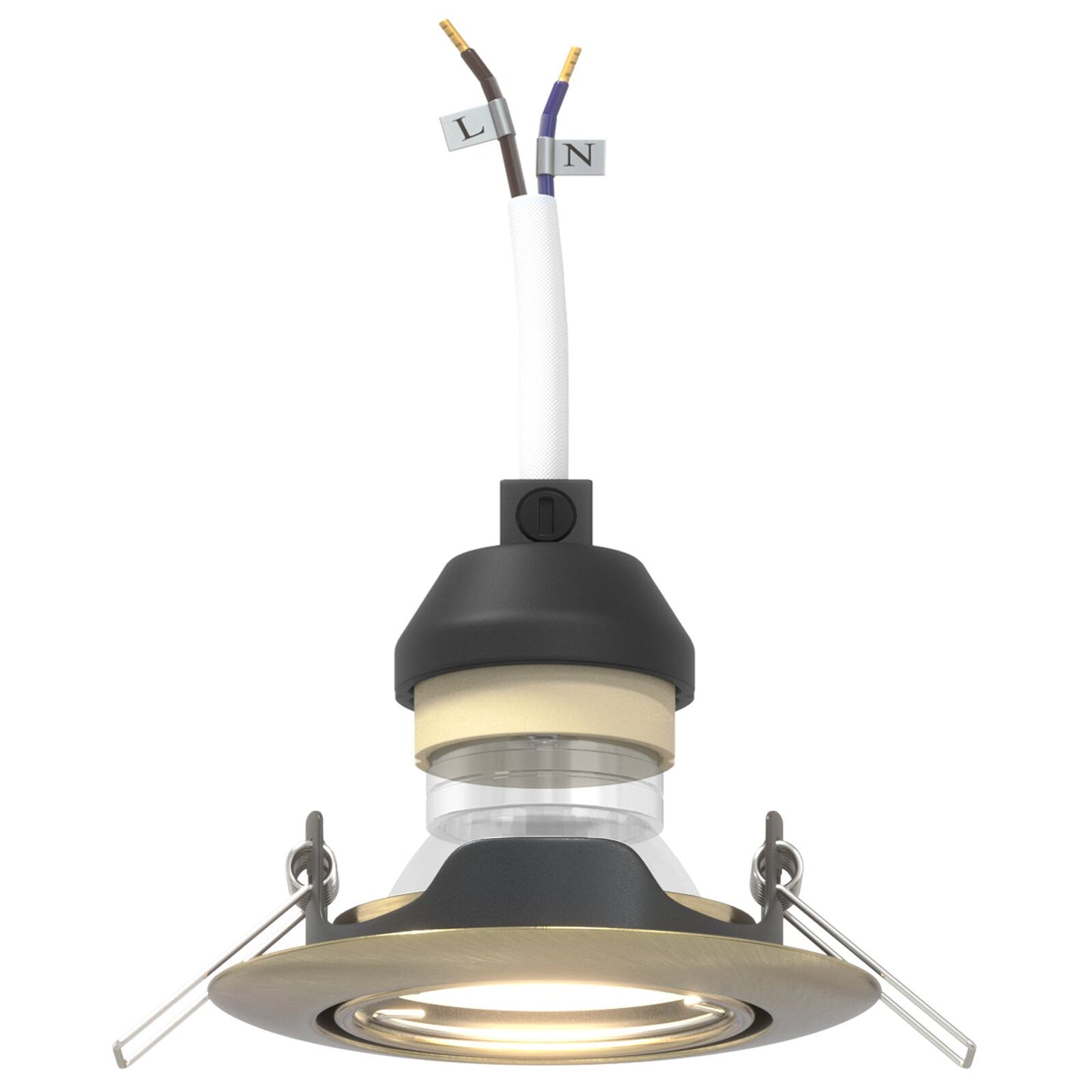 vidaXL Lampen Set van 24 Messing 9 cm Messing Inbouwlampen Ronde