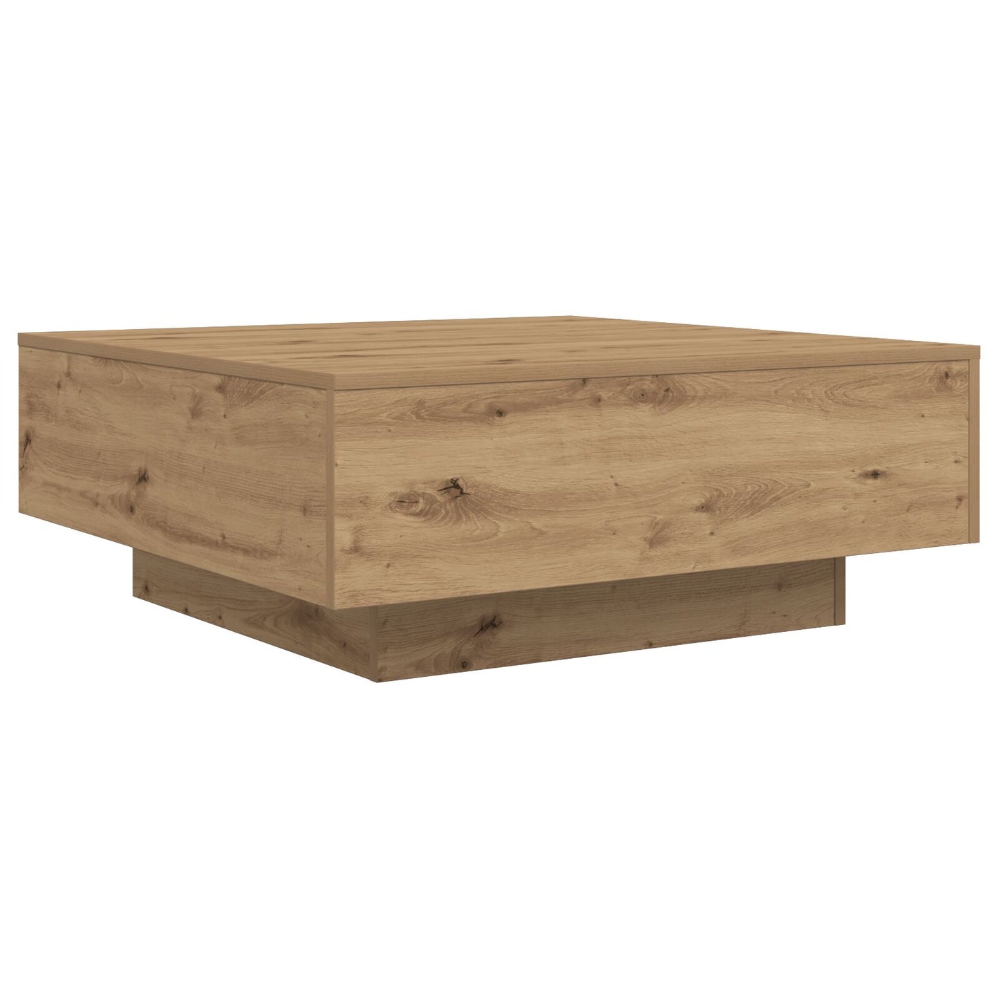 vidaXL Salontafel met LED-Lampen Artisan Eik 80x80x31 cm