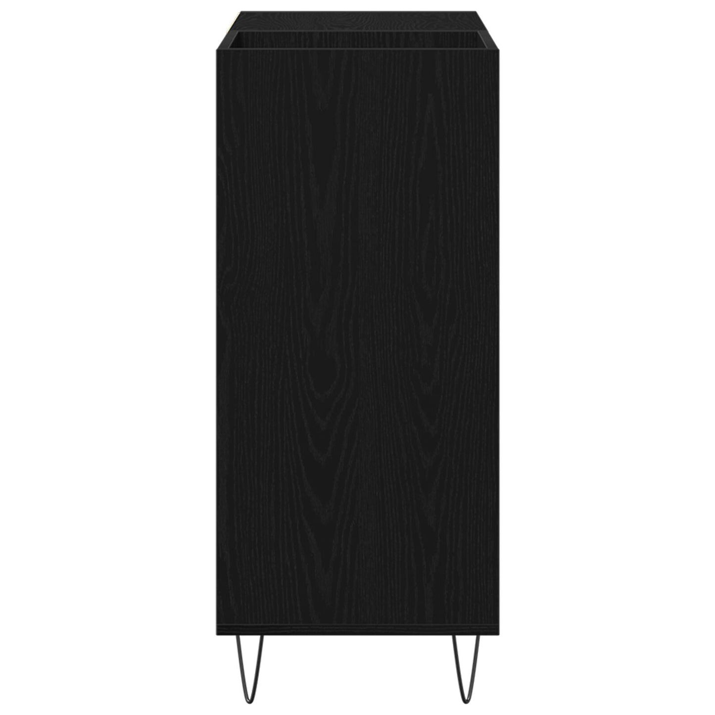 vidaXL Recordkast Zwart Eiken 84.5x38x90 cm Verwerkt Hout