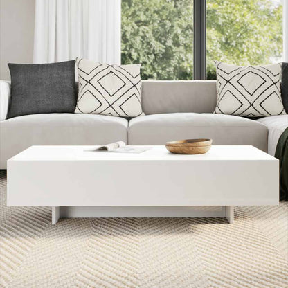 vidaXL Salontafel hoogglans wit