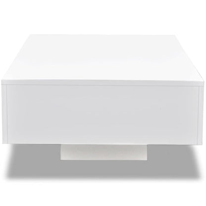 vidaXL Salontafel hoogglans wit