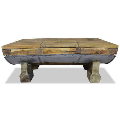 vidaXL Salontafel 90x50x35 cm gemengd gerecycled hout