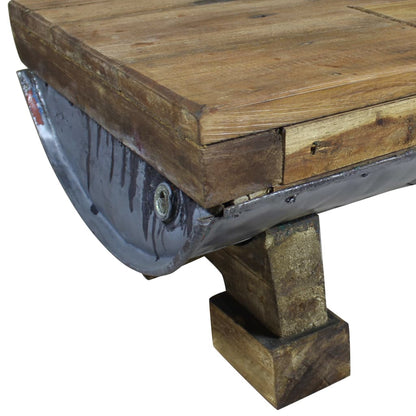 vidaXL Salontafel 90x50x35 cm gemengd gerecycled hout