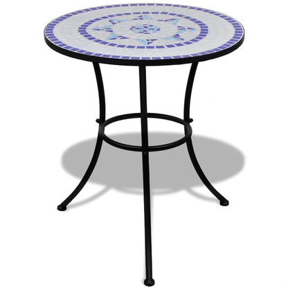 vidaXL 3-delige Bistroset keramische tegel blauw en wit