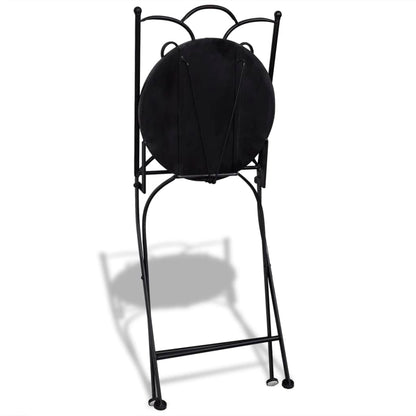 vidaXL 3-delige Bistroset keramische tegel blauw en wit