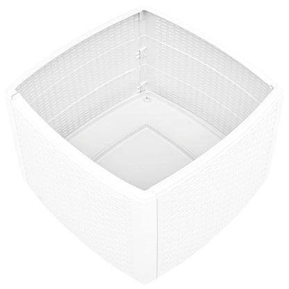 vidaXL Bijzettafel 54x54x36,5 cm kunststof wit
