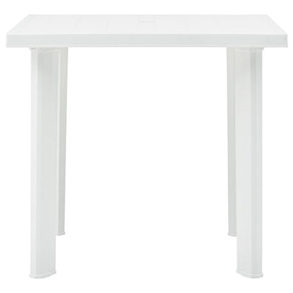 vidaXL Tuintafel 80x75x72 cm kunststof wit