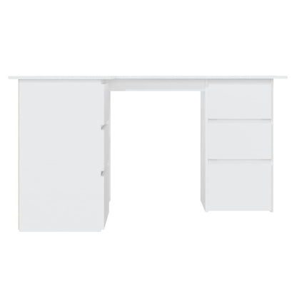 vidaXL Hoekbureau 145x100x76 cm bewerkt hout wit