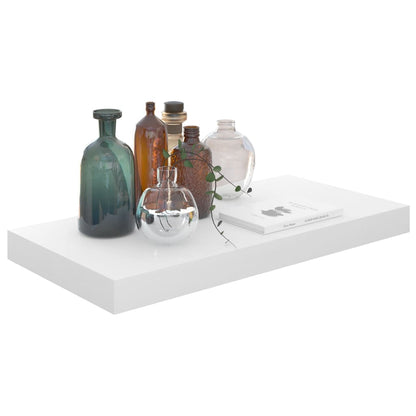 vidaXL Wandschap zwevend 50x23x3,8 cm MDF hoogglans wit