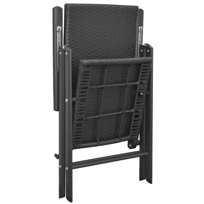vidaXL 7-delige Tuinset zwart